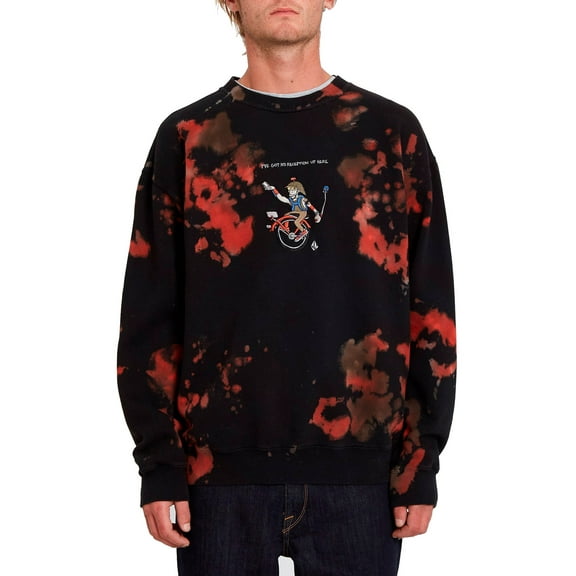 Pentagram Pizza Crew Sweatshirt [Black & Red]