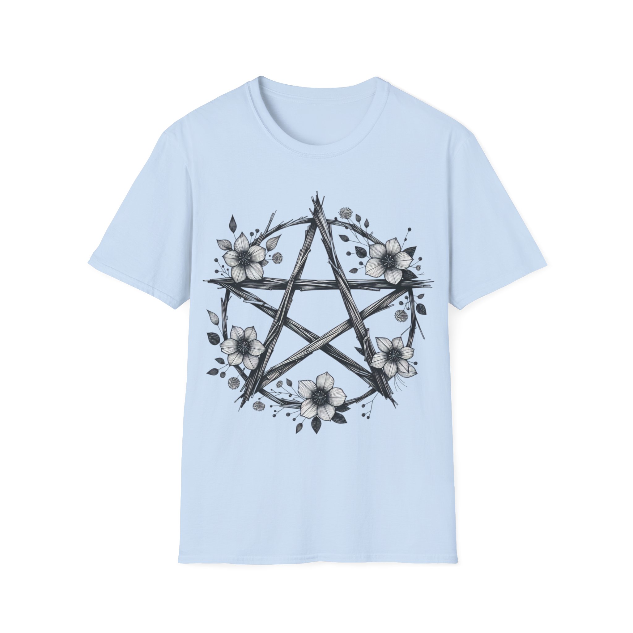 Pentagram Necklace Graphic Tee For Men main image 1