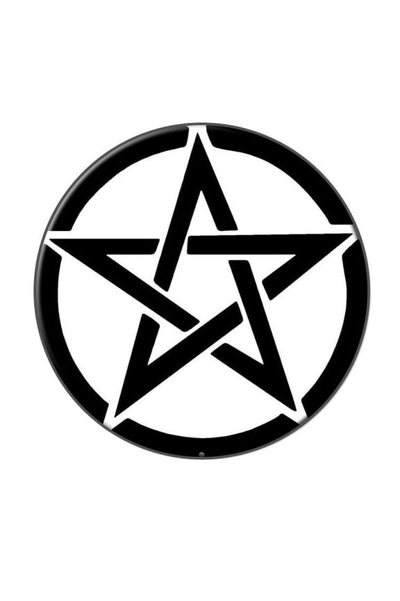 Pentagram - Wicca Witch Lapel Hat Pin Tie Tack Large Round