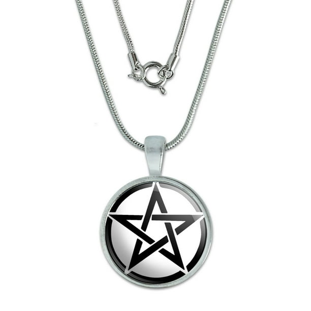 Witch pentagram necklace deals