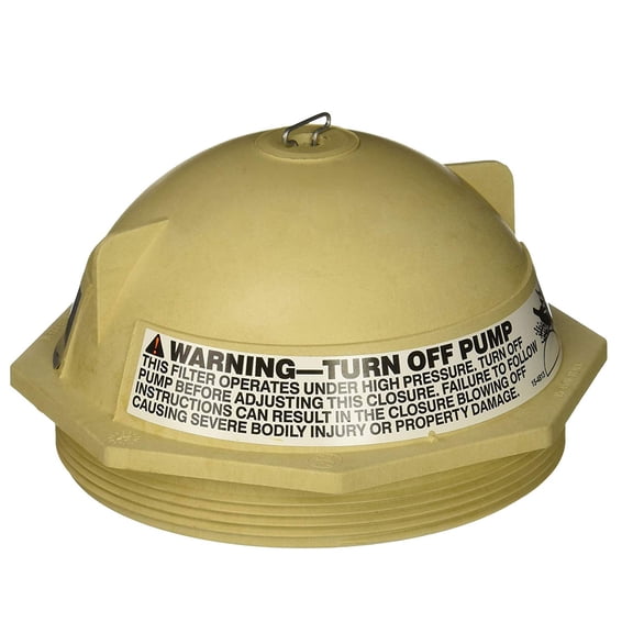 Pentair 154559 Pool and Spa Fiberglass 6-inch V Thread Closure Replacement, Sand