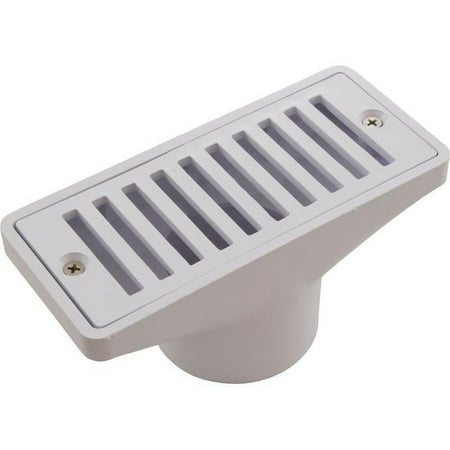 Pentair 542039 Gutter Drain and Grate Fitting with Socket Connection, White