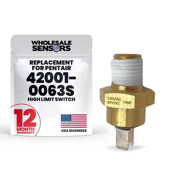 Replacement Pentair 42001-0063S High Limit Switch | 12-Month Warranty & USA Support | Designed for Pool Heater Repair | Easy Installation Switch