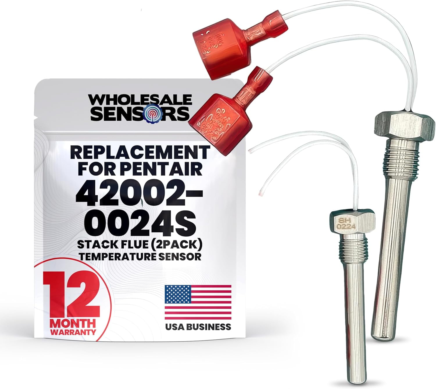 Pentair 42002-0024S Stack Flue Replacement (2-Pack) for Pool