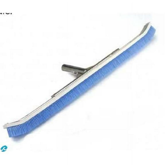 Pentair #905 24 in. Aluminum Curved Back Pool Brush, Blue Nylon Bristles R111342