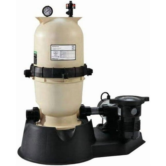Pentair Clean and Clear Above Ground Pool Cartridge Filter System | 75 Sq Ft | 1HP Pump 3' Cord | 6' Hose Kit |