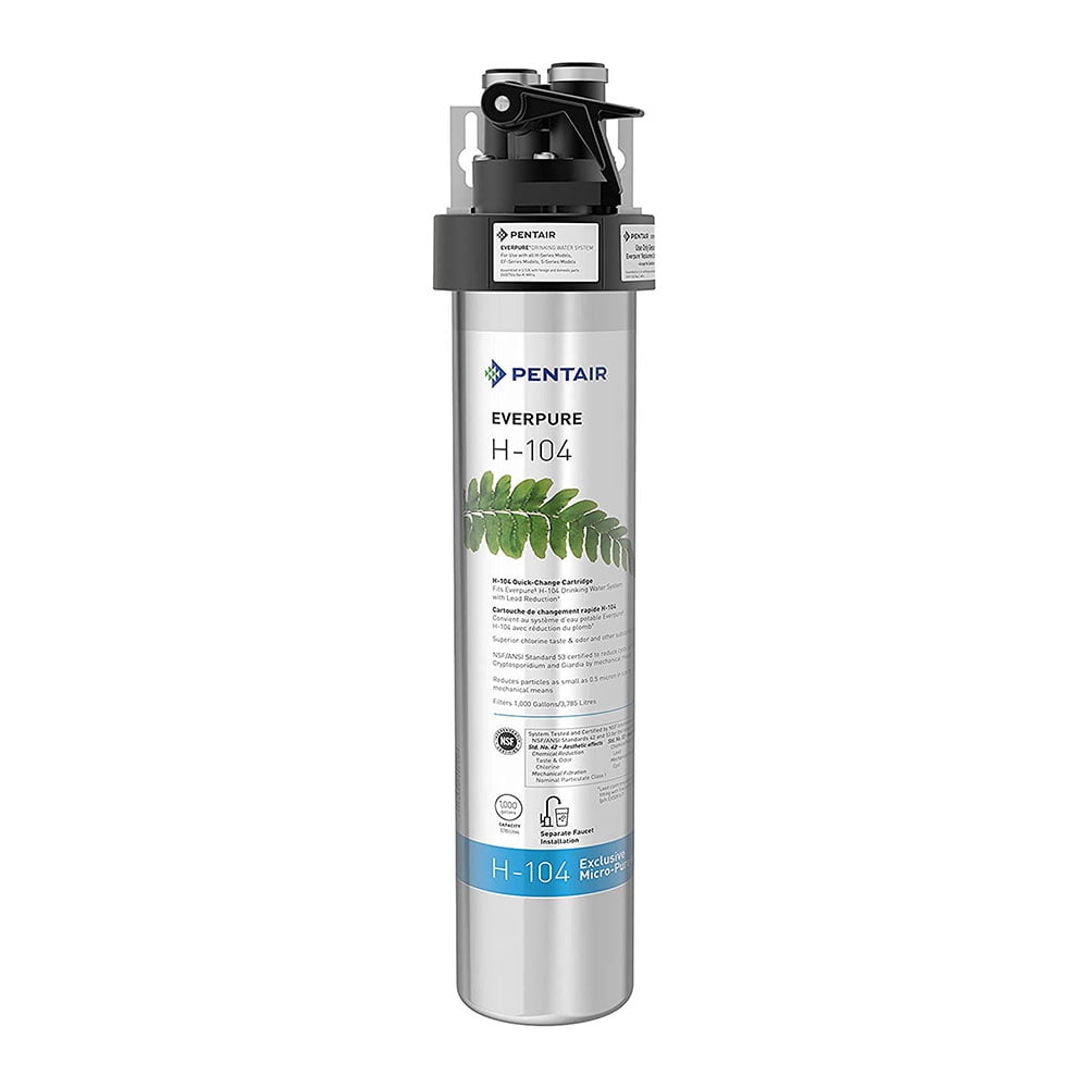 Pentair EV926271 Everpure H-104 125 PSI Compact Drinking Water Filtration System