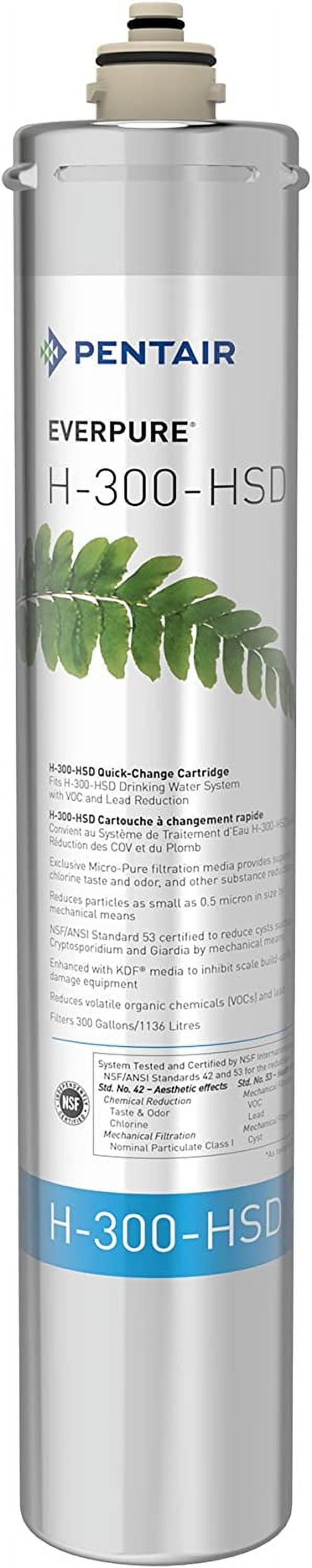 Pentair Everpure H-300-HSD EV927075 Undersink Water Filter Replacement Cartridge