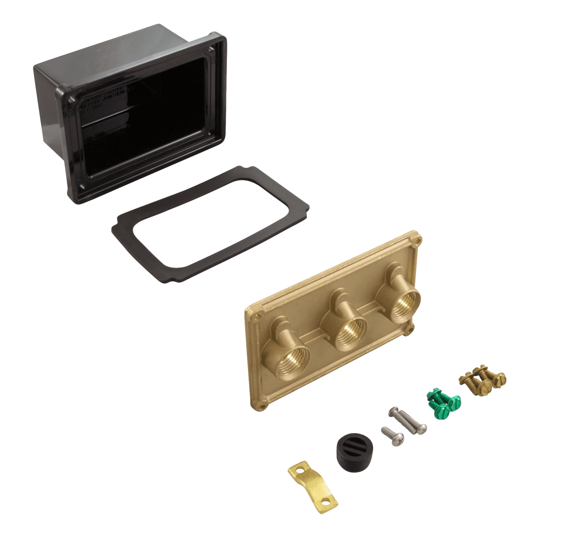 Pentair Black Polycarbonate and Brass Junction Box for Pool and Spa