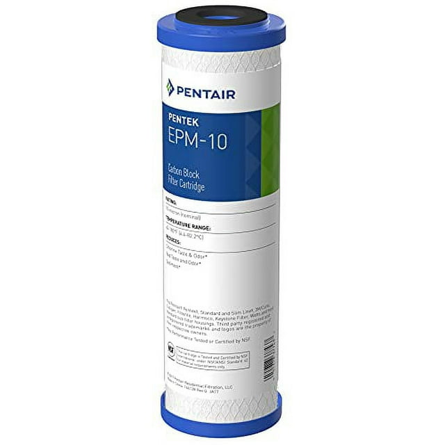 Pentair Pentek EPM10 Carbon Water Filter, 10Inch, Under Sink Modified Epsilon Carbon Block