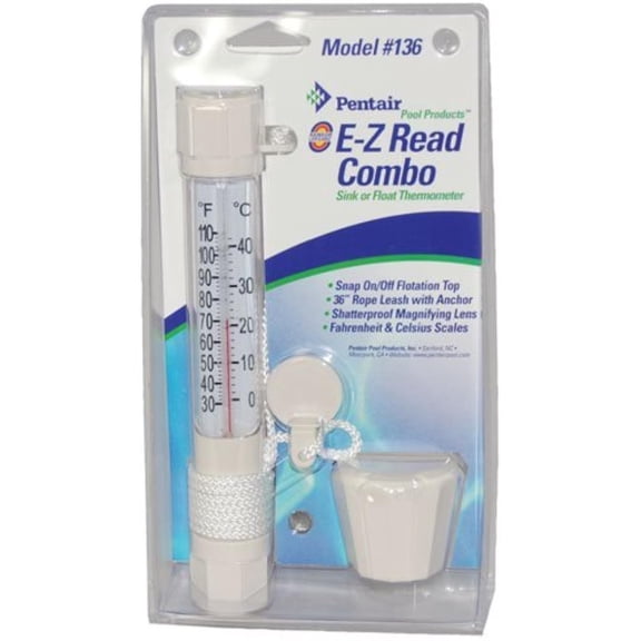 Pentair R141200 E-Z Read Combo Sink Or Float Thermometer