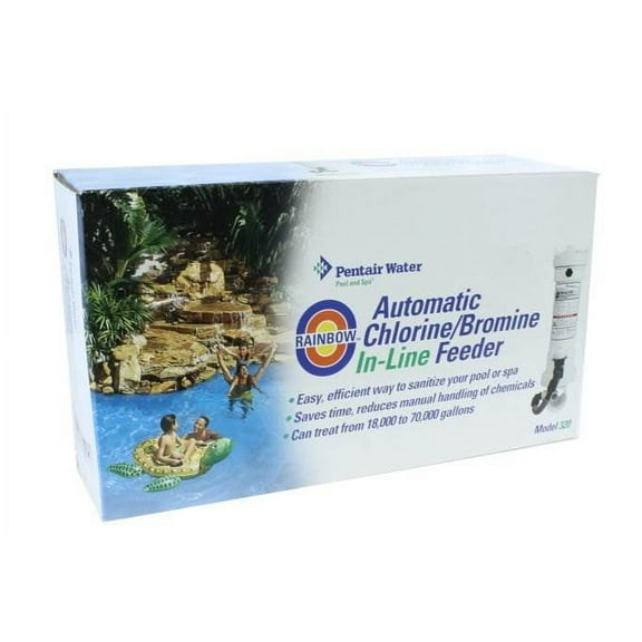 Pentair R171096 Rainbow 320 Automatic in-Line Chlorine/Bromine Feeder for Pool and Spa