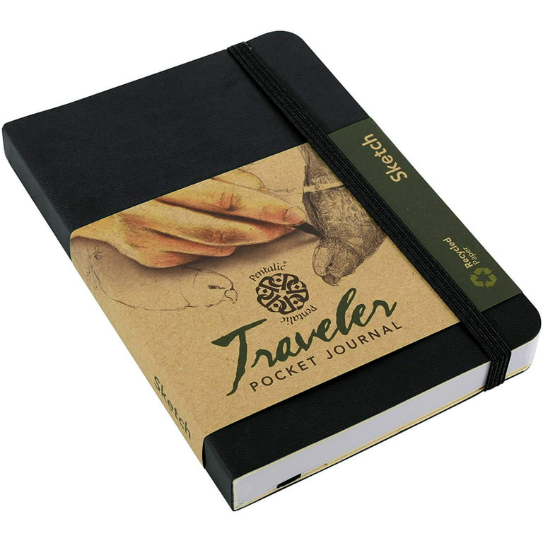 Pentalic Traveler Sketch Pocket Journal, Black