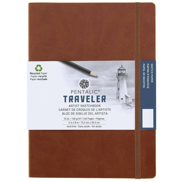  Pentalic Traveler Midnight Sketch Black Paper Journal