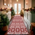 thumbnail image 1 of Pentantan 2'x6' Christmas Area Rugs for Hallway Kitchen, Machine Washable Rug Low Pile with Non Slip Backing, Bedroom Bathroom Entryway, Red/White, 1 of 7