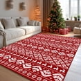 thumbnail image 1 of Pentantan 5'x7' Red Area Rugs for Living Room, Machine Washable Rug Printed Holiday Decor, Non-Slip Rug, 1 of 7