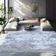 thumbnail image 1 of Pentantan Area Rugs 2'x3', Machine Washable Neutral Geometric Living Room Rug, Soft Moroccan Indoor Carpet for Bedroom, Blue, 1 of 6