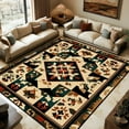 thumbnail image 1 of Pentantan 5'x7' Area Rugs for Living Room, Vintage Moroccan Geometric Machine Washable Rug, Soft Indoor Carpet for Bedroom, Dining Room, Playroom, Office, Brown, 1 of 8