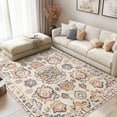 thumbnail image 1 of Pentantan Boho 9'x12' Area Rugs for Living Room, Soft Machine Washable Rug, Neutral Moroccan Design for Bedroom, Dining Room, Playroom, 1 of 8