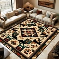 thumbnail image 1 of Pentantan 9'x12' Area Rugs for Living Room, Vintage Moroccan Geometric Machine Washable Rug, Soft Indoor Carpet for Bedroom, Dining Room, Playroom, Office, Brown, 1 of 8