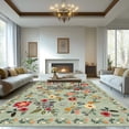 thumbnail image 1 of Pentantan 6'x9' Floral Area Rugs, Machine Washable Rug for Living Room- Soft Indoor Carpet, Low Pile for Bedroom, Dining Room, Playroom, Office, Green, 1 of 7