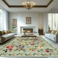 thumbnail image 1 of Pentantan 5'x7' Floral Area Rugs, Machine Washable Rug for Living Room- Soft Indoor Carpet, Low Pile for Bedroom, Dining Room, Playroom, Office, Green, 1 of 7