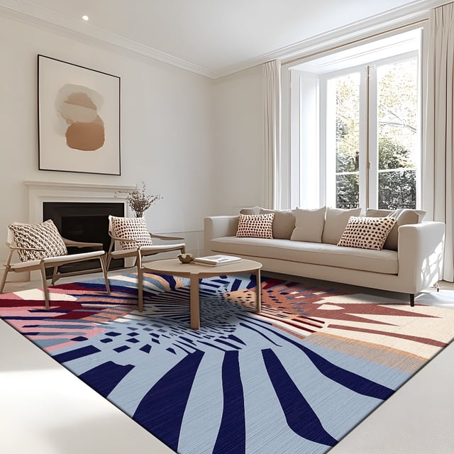 Pentantan 6'x9' Area Rugs for Living Room, Machine Washable Rug - Modern Soft Indoor Carpet, Low Pile for Bedroom, Dining Room, Playroom, Office