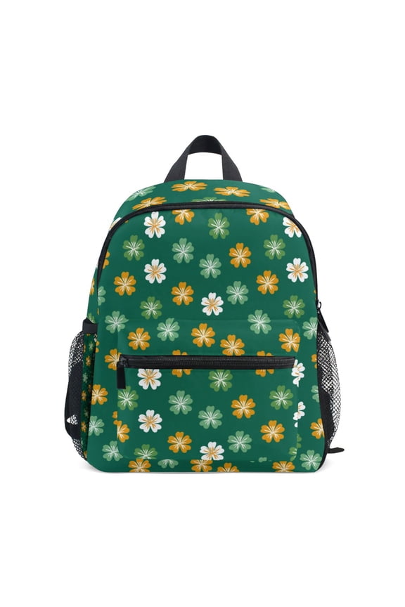 Pentapetalous Flower Pattern Mini Backpack Cute Small Backpack with Chest Strap and Whistle Ages 3-8