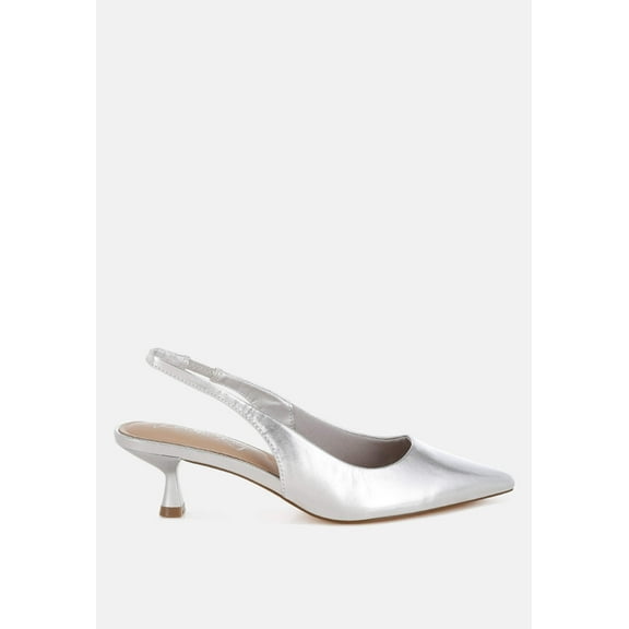 Pentas Kitten Heel Slingback Sandals