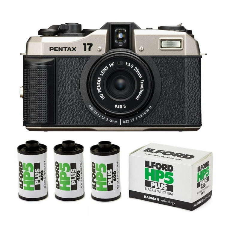 Pentax 17 F3.5 Half-Frame Dark Silver Camera with HD Coating Lens