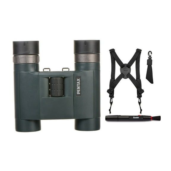 Pentax AD 8x25mm WP Binoculars with Binocular Harness and Lens Cleaning Pen