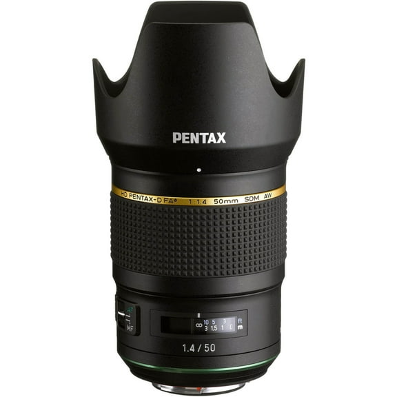 Pentax HD PENTAX-D FA 50mm F1.4 SDM AW Single-Focus Lens, Black
