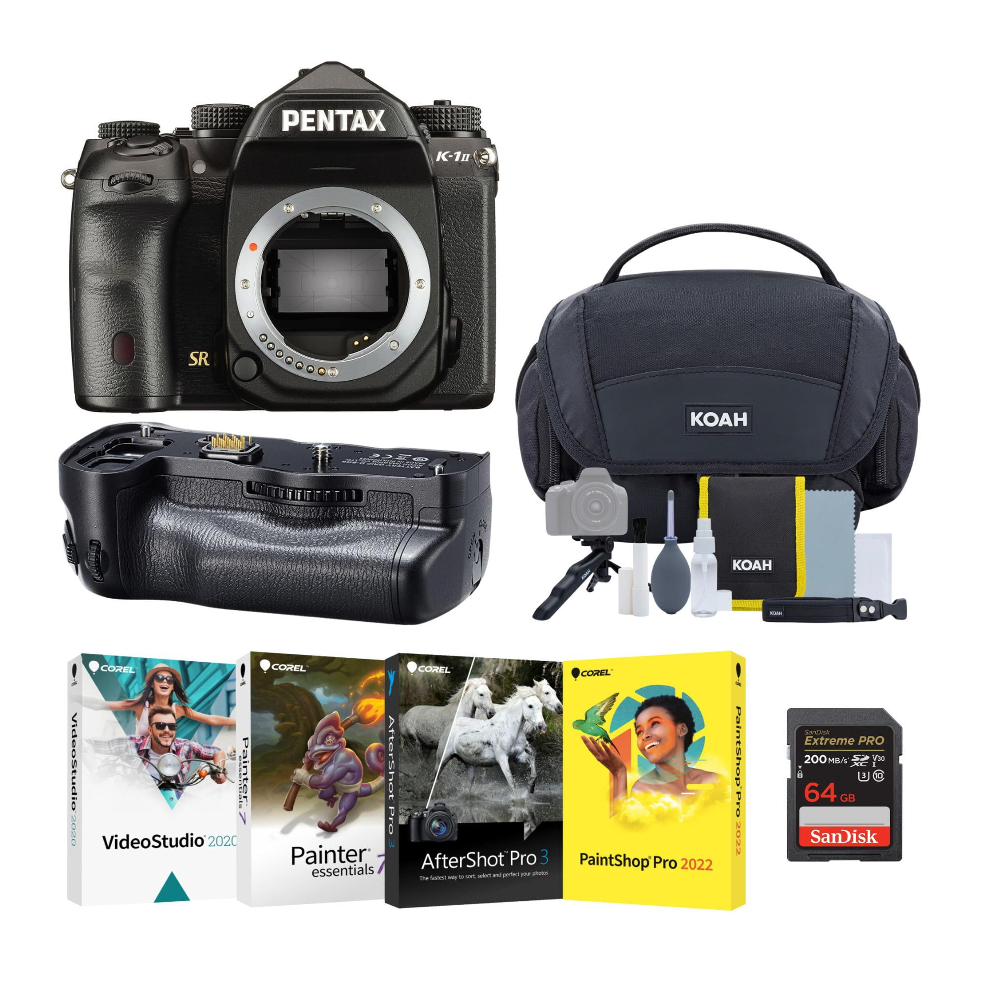 Pentax K-1 Mark II DSLR Camera with D-BG6 Battery Grip, Memory SD