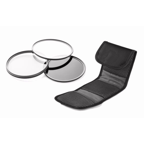 Pentax K-r High Grade Multi-Coated, Multi-Threaded, 3 Piece Lens Filter Kit (49mm) Made By Optics + Nwv Direct Microfiber Cleaning Cloth.