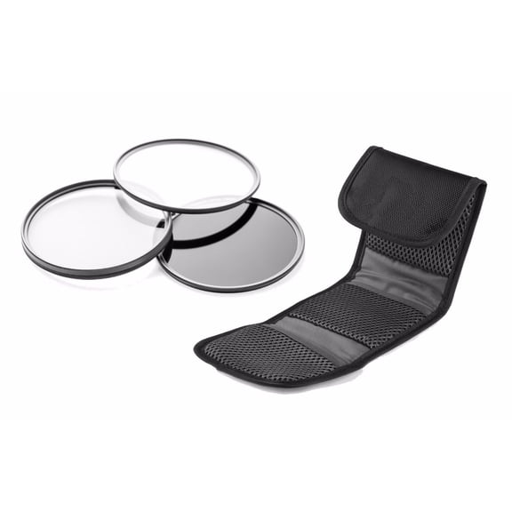Pentax K-r High Grade Multi-Coated, Multi-Threaded, 3 Piece Lens Filter Kit (55mm) Made By Optics + Nwv Direct Microfiber Cleaning Cloth.