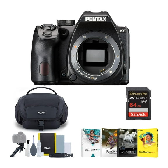 Pentax KF DSLR Camera Body (Black) with Accessory Kit, Software, Memory Card