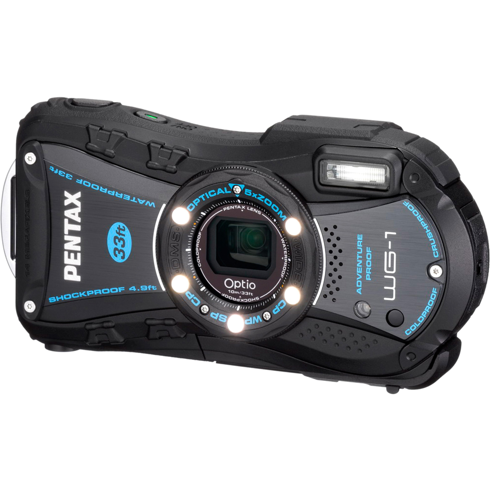 Pentax Optio WG-1 14 Megapixel Compact Camera, Black - image 1 of 2