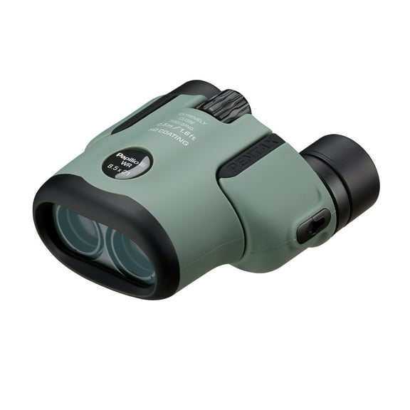 Pentax Papilio III 8.5x21 WR Binoculars with HD Coated 50cm Close Focus (Olive)