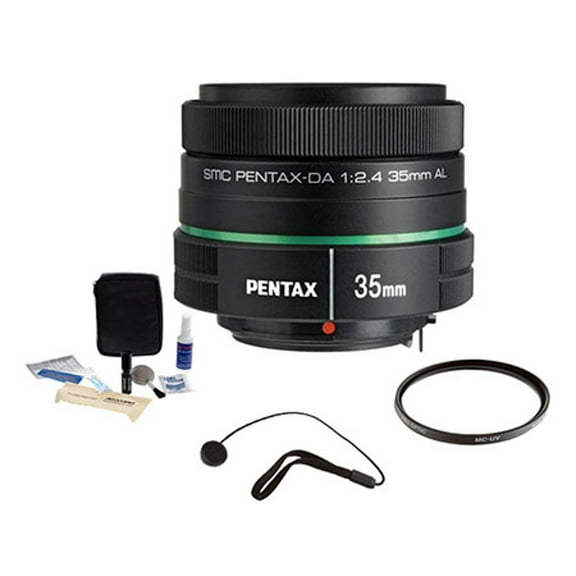 Pentax SMCP-DA 35mm f/2.4 AL Wide Angle Auto Focus Lens Kit, with 49mm UV Filter, Lens Cap Leash, Professional Lens Cleaning Kit