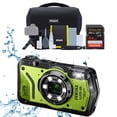 thumbnail image 1 of Pentax WG-8 All-Weather Camera with Heavy-Duty Construction and 5x Optical Zoom Lens (Green) Bundle with Street Camera System Gadget Bag and 64GB Extreme Pro SDXC UHS-I Memory Card (3 Items), 1 of 7