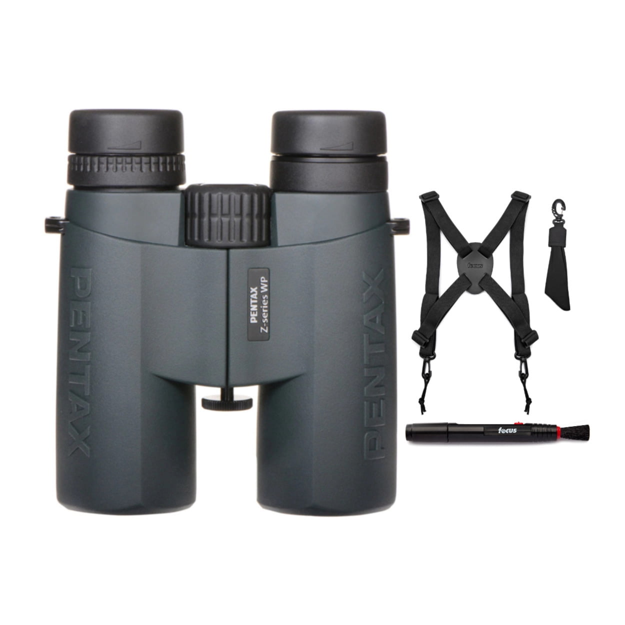 Pentax Z-Series ZD 10x43mm Roof Prism WP Binoculars Bundle