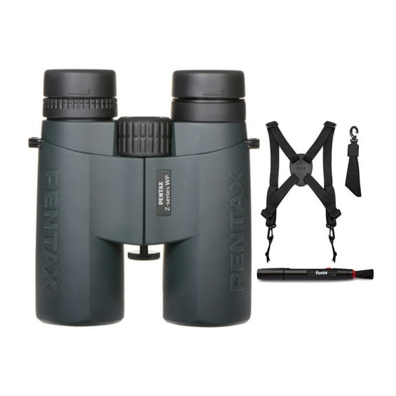 Pentax Z-Series ZD 10x43mm Roof Prism WP Binoculars Bundle