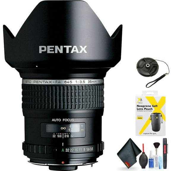 Pentax smc FA 645 35mmf/3.5 AL IF Lens for Pentax 645 Mount Mount + Accessories (International Model with 2 Year Warrant