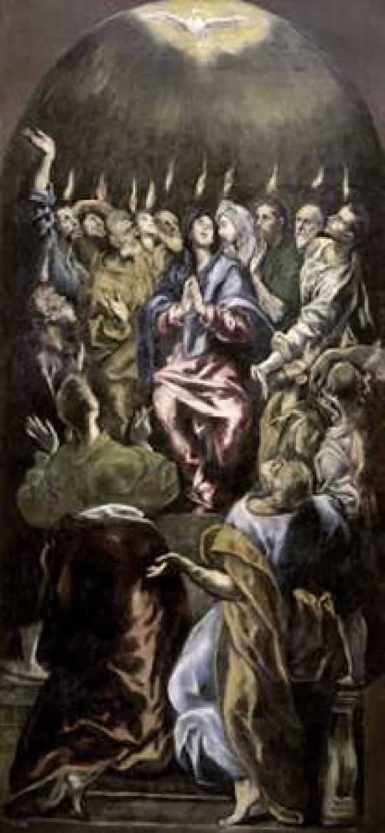 Pentecost Canvas Art - El Greco (10 x 20)