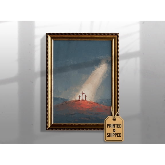 Pentecost Holy Spirit | Flame Of God | Apostles In Prayer | Christian Wall Art Warm Present Vintage UNFRAMED Poster Size 24x36