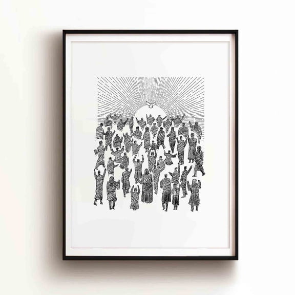 Pentecost Holy Spirit Scripture Wall Art Home Decor Unframed Paper Print