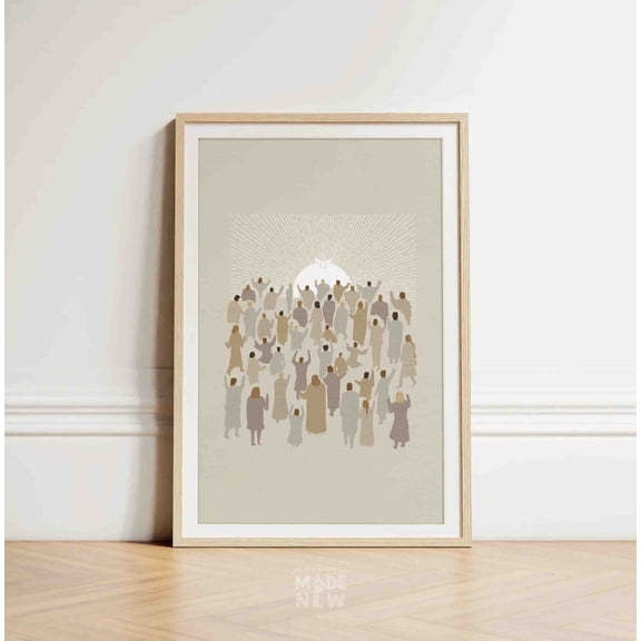 Pentecost Spirit Baptism Scripture Wall Art Home Decor Unframed Paper Print