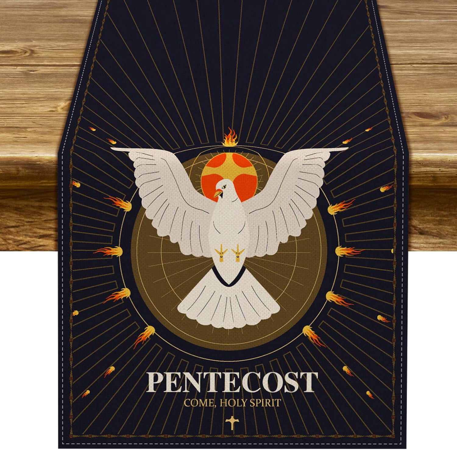 Pentecost Table Runner Come Holy Spirit Christian Holiday Party Table ...