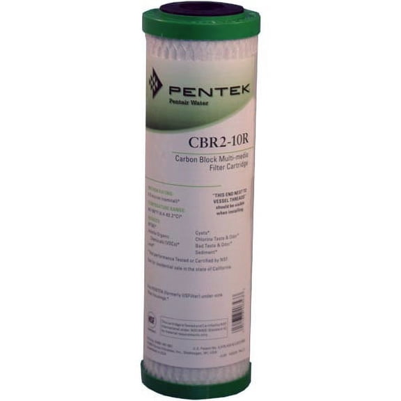 Pentek CBU-10 Carbon Block Filter Cartridge for UV Systems 9-1/2 inch x 2-3/4 inch, 0.5 Micron