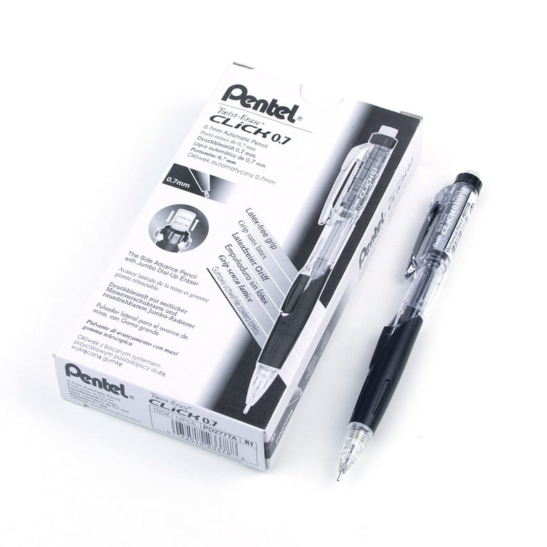 Pentel 0.7 mm Twist-Erase Click Mechanical Pencil - #2 Lead, Refillable -  Smoke Lead - Black - 1 Each